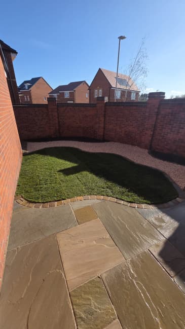 Garden fencing and landscaping combo
