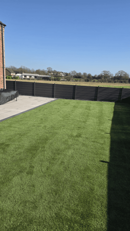 Lush artificial grass lawn installation in Staffordshire